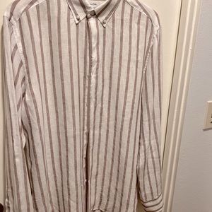 Men’s Massimo Dutti Button Down Linen Shirt